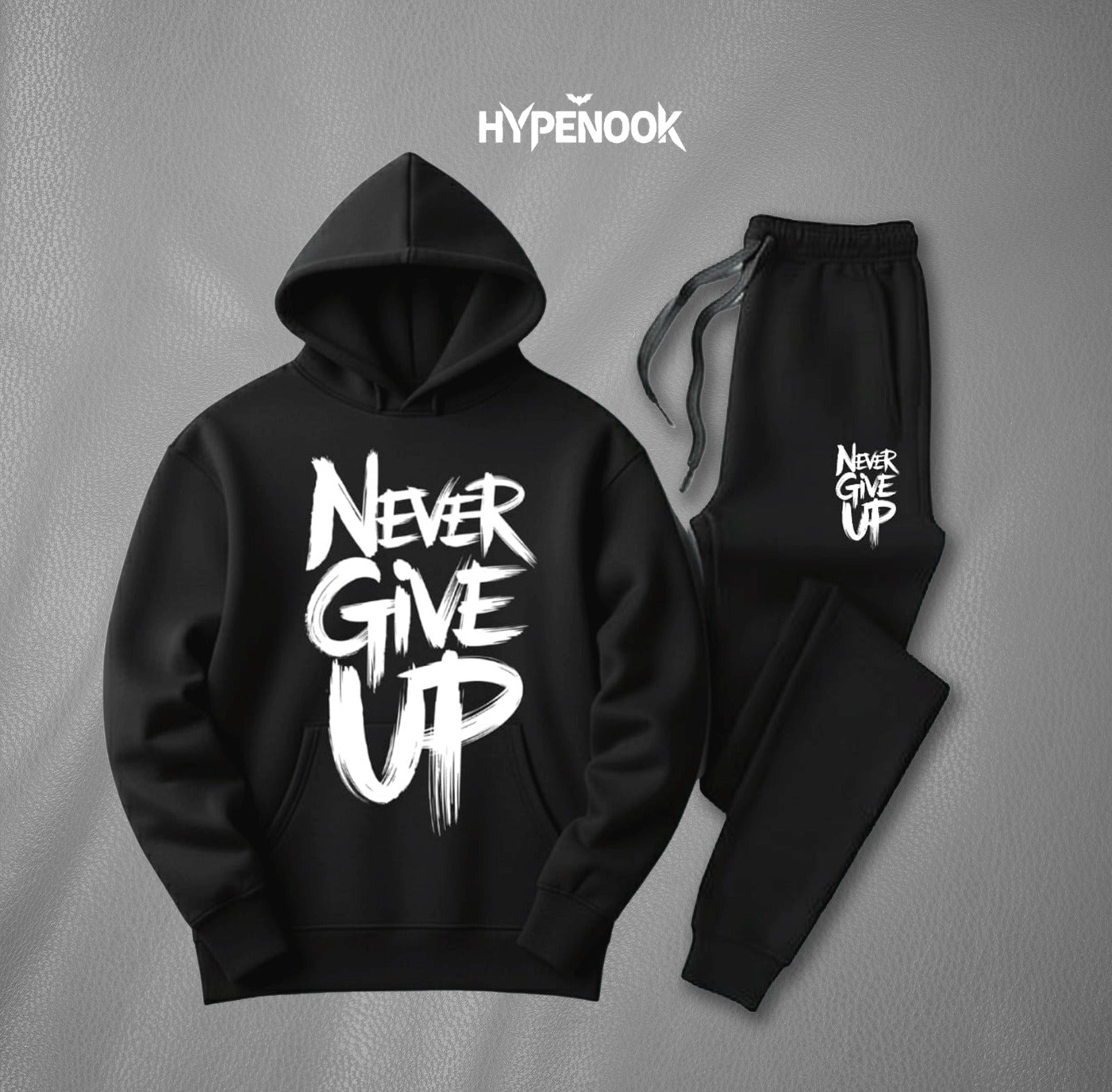NEVER GIVE UP HOODIE & JOGGER SET