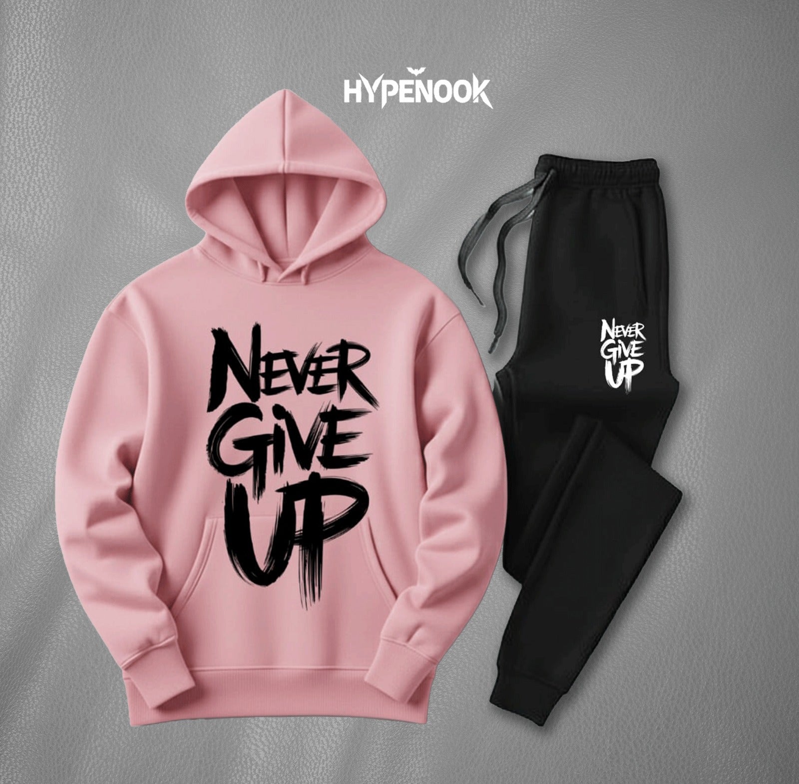 NEVER GIVE UP HOODIE & JOGGER SET