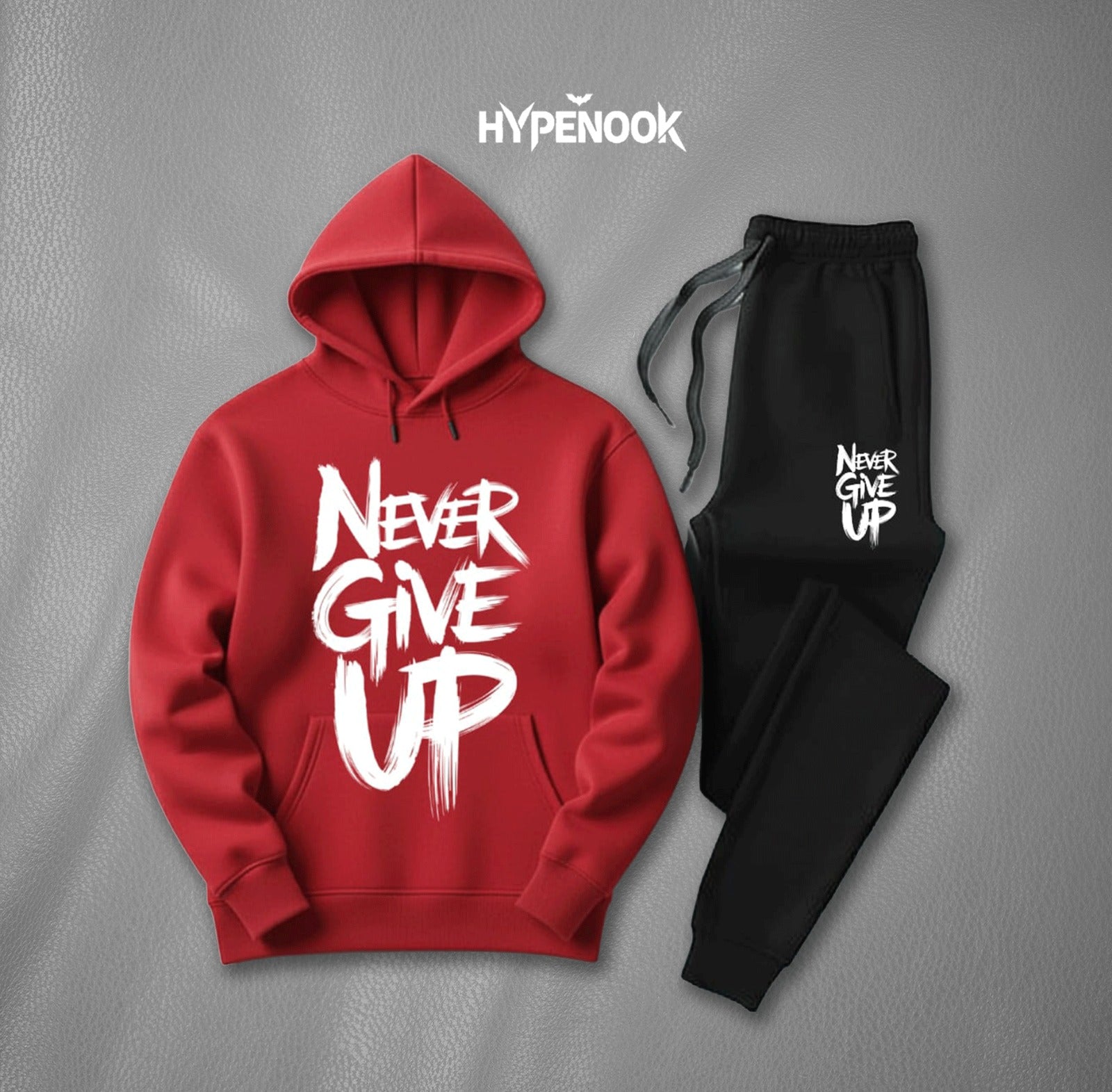 NEVER GIVE UP HOODIE & JOGGER SET