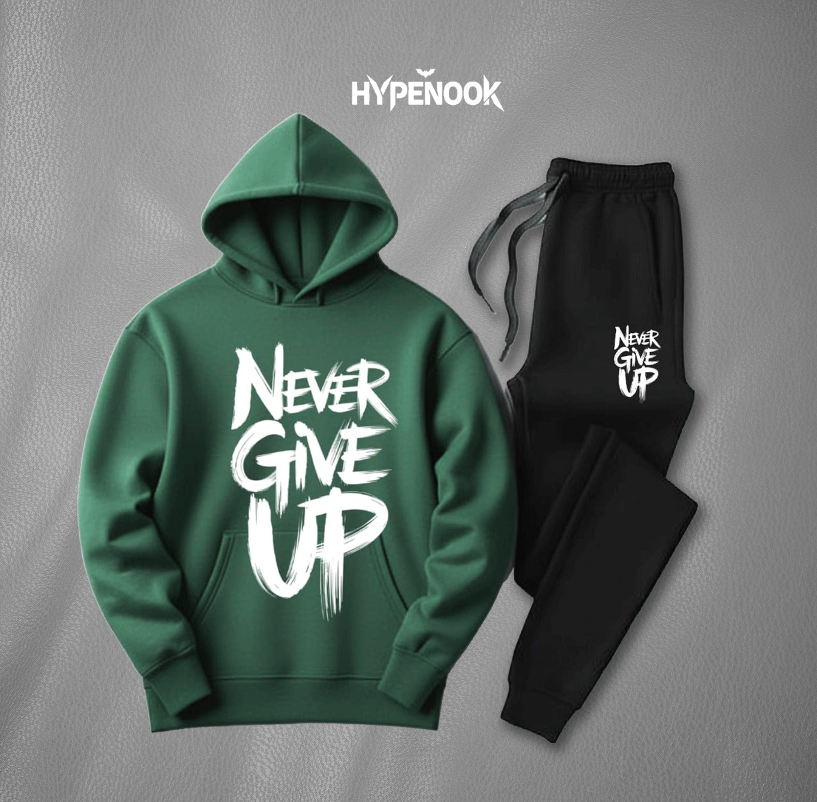 NEVER GIVE UP HOODIE & JOGGER SET