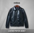 LEATHER PUFFER JACKET