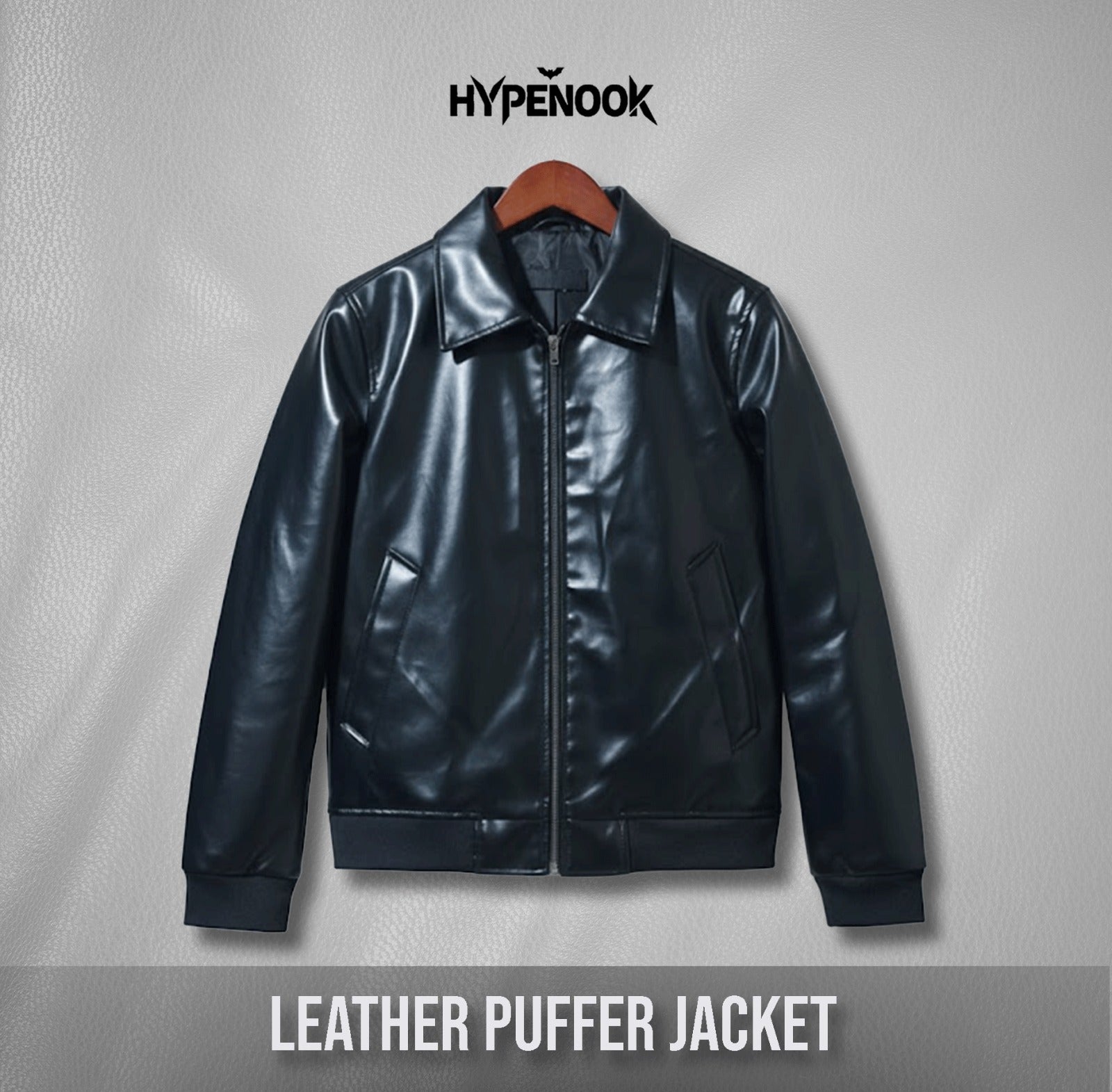 LEATHER PUFFER JACKET