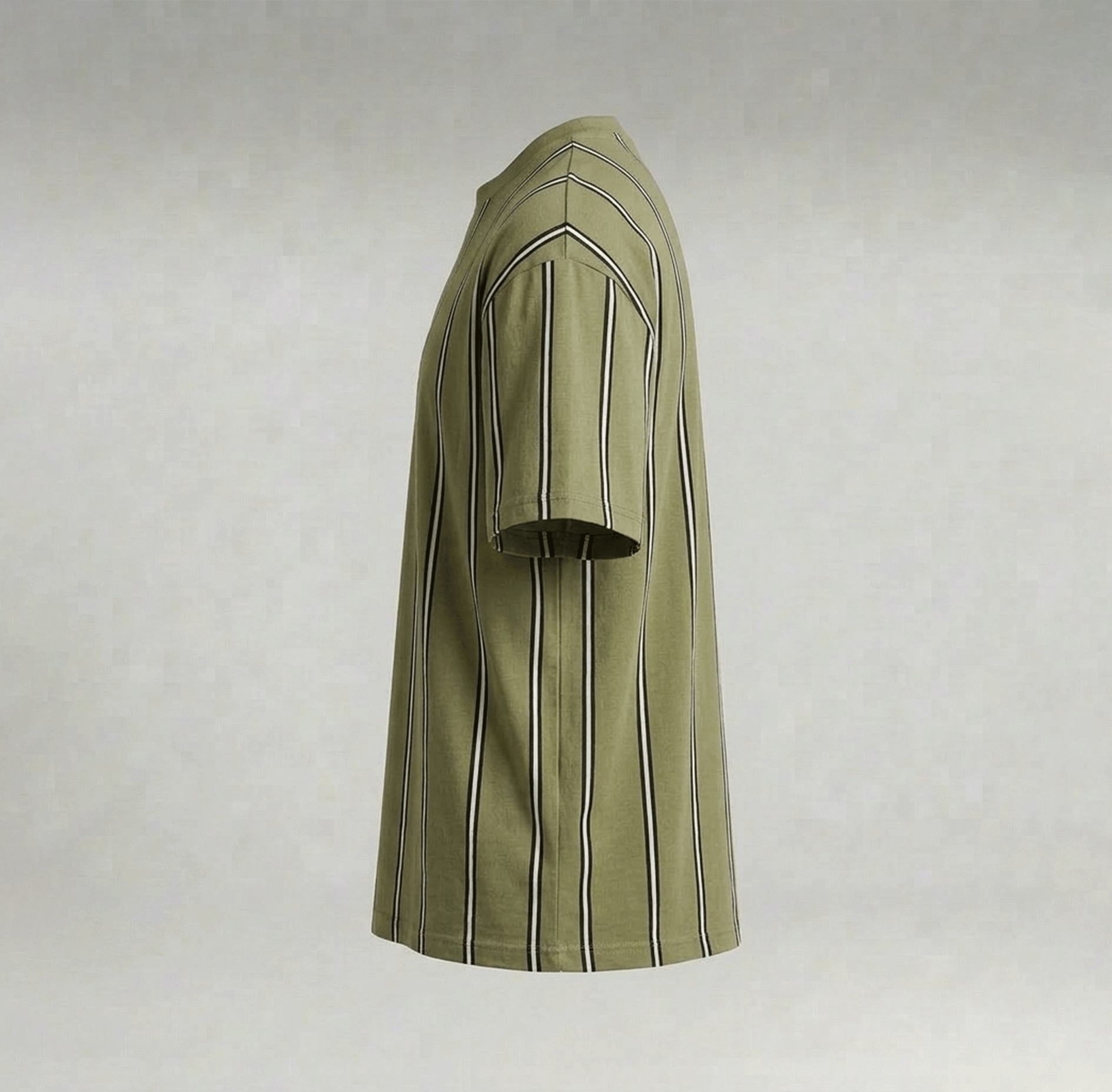 Classic Vertical Striped Drop Shoulder Oversized Tee