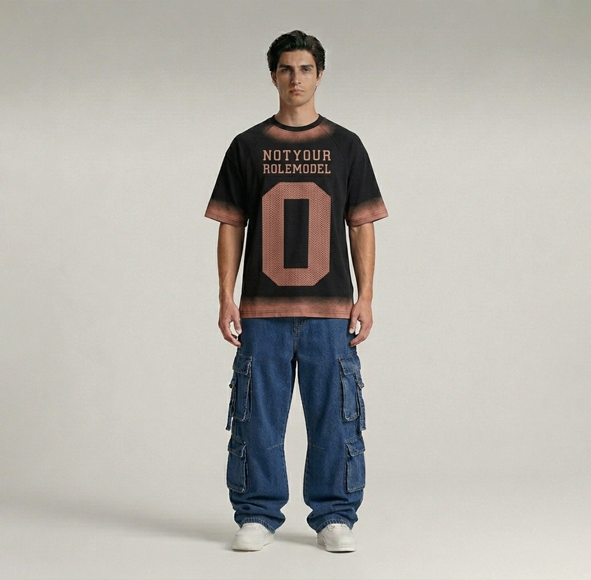 Not Your Role Model" Oversized Gradient Tee
